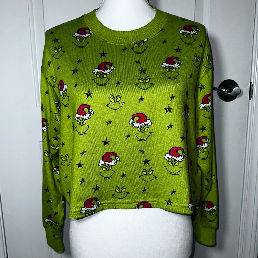 American Eagle Grinch Christmas Sweater XS Super Soft Lounge